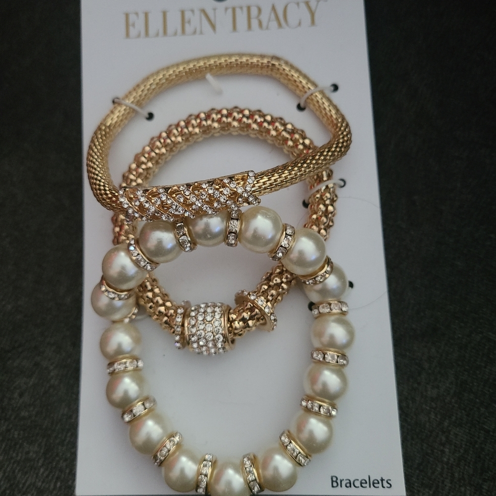 3pk Ellen Tracy bracelets.